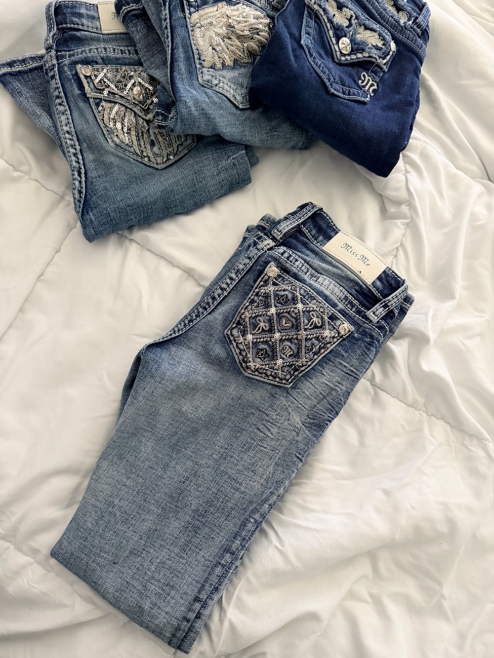 Miss Me Light Blue Embellished Jeans